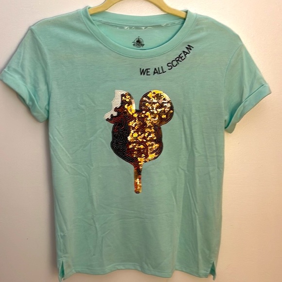 DISNEY | Women’s Mickey Mouse Ice Cream Bar Sequin Top Walt Disney World XS - Picture 8 of 9